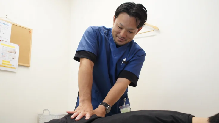 施術を受けている様子