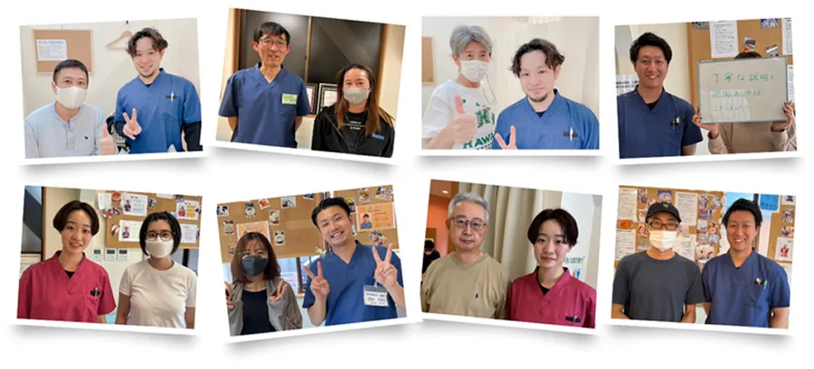 笑顔の患者と整体師・鍼灸師の画像